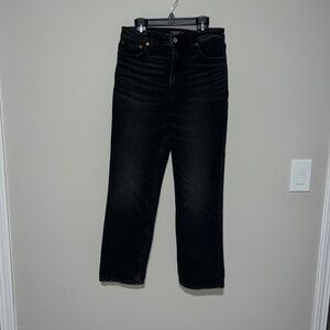 Black Abercrombie & Fitch Simone High Rise Ankle Straight Jeans 27 4R